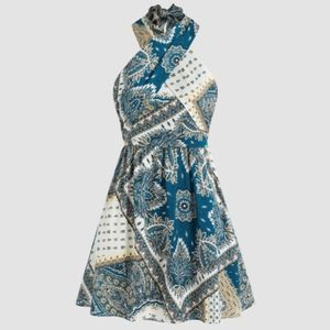 Paisley Halter Mini Dress